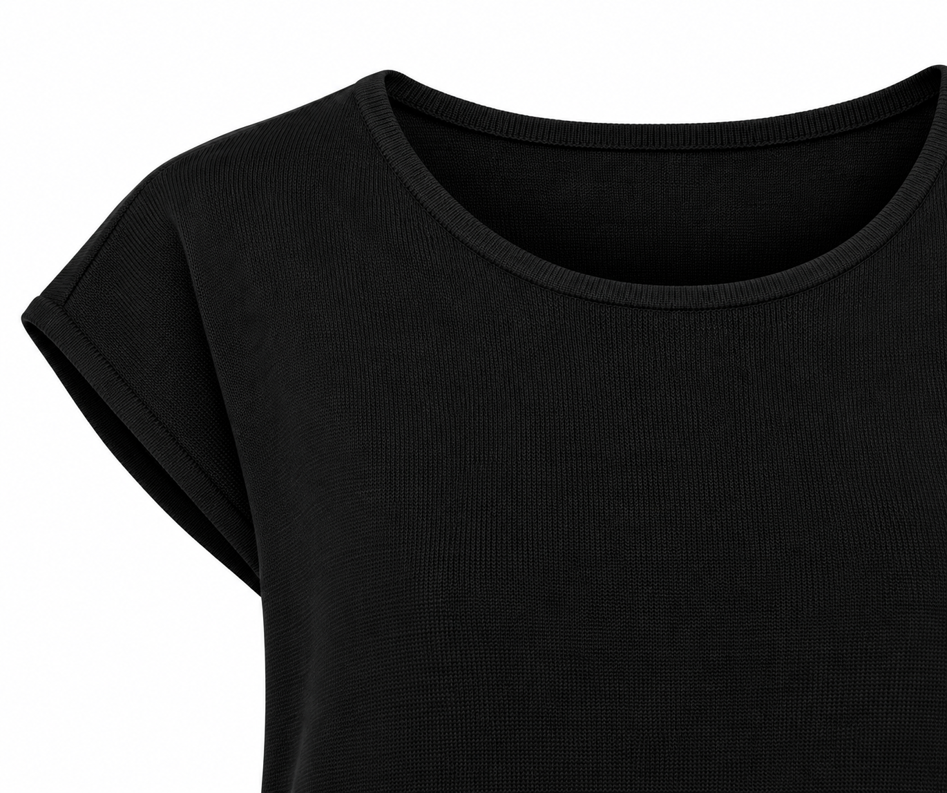 Rochie dreaptă neagră din lână Rochie dreaptă neagră din lână